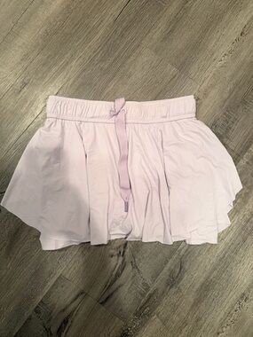 Light Lavender Mini Skirt with Drawstring Waist